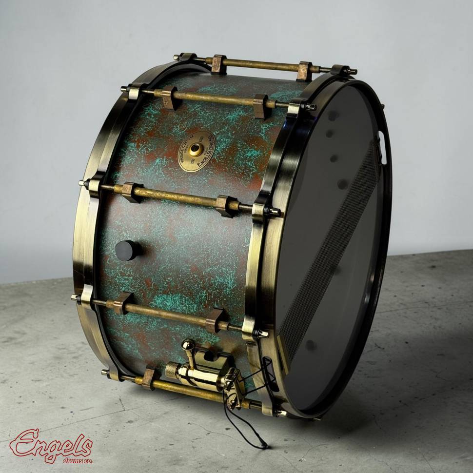 Малый барабан ENGELS 14/8" VINTAGE CUSTOM GREEN PATINE ALIMINUIM 4 mm SPECIAL