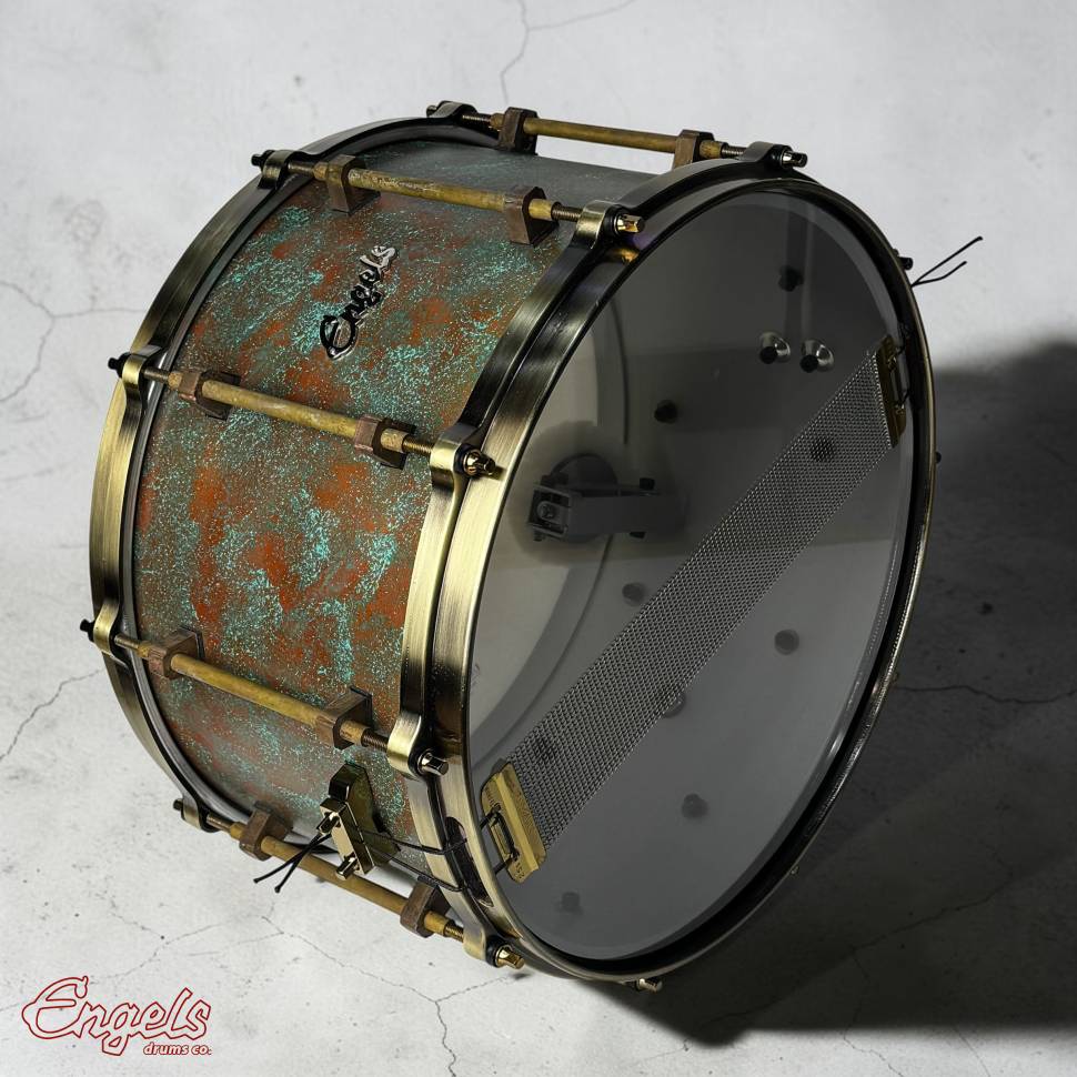 Малый барабан ENGELS 14/8" VINTAGE CUSTOM GREEN PATINE ALIMINUIM 4 mm SPECIAL