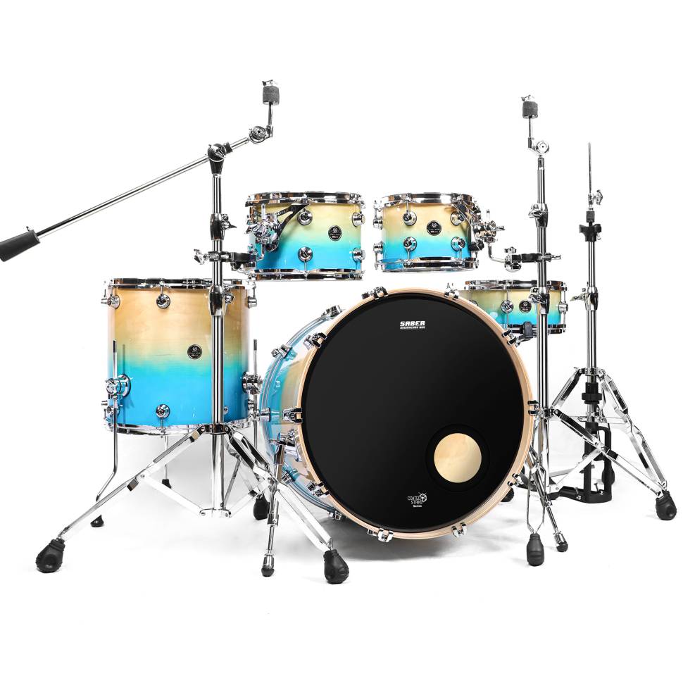 Пластик для барабана SABER DRUMHEADS 22" резонатор черный одн. 0,188 мм с арм. отверстием