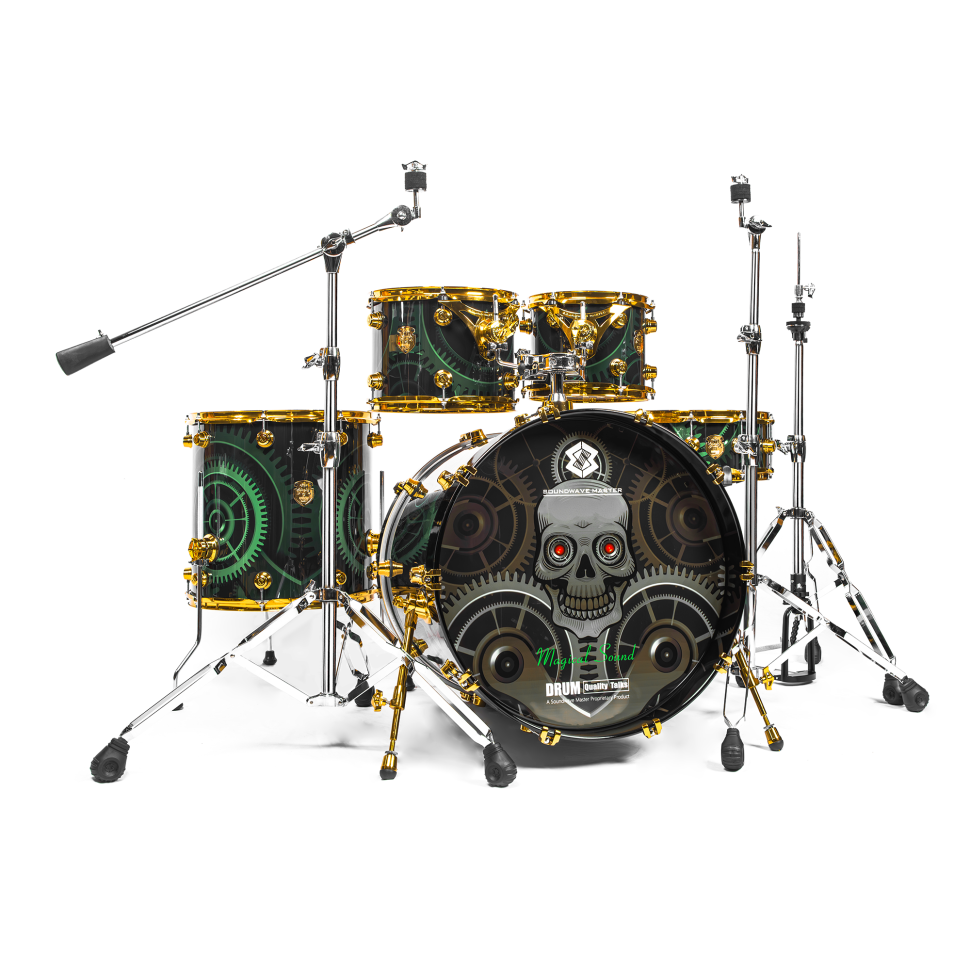 Барабанная установка SWM MAGICAL SOUND GILDED (5 барабанов) + стойки 28 mm